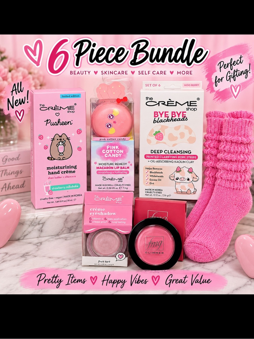6-Piece Pink Beauty & Self-Care Bundle 💕